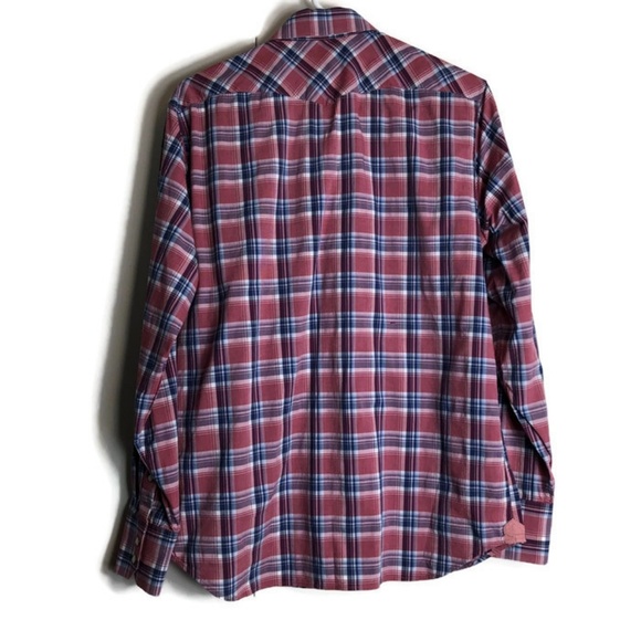 Banana Republic Pearl Snap Plaid Western Shirt - Picture 2 of 8